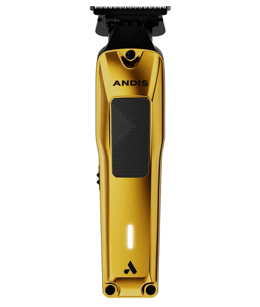 Gold ANDIS hair trimmer on a white background