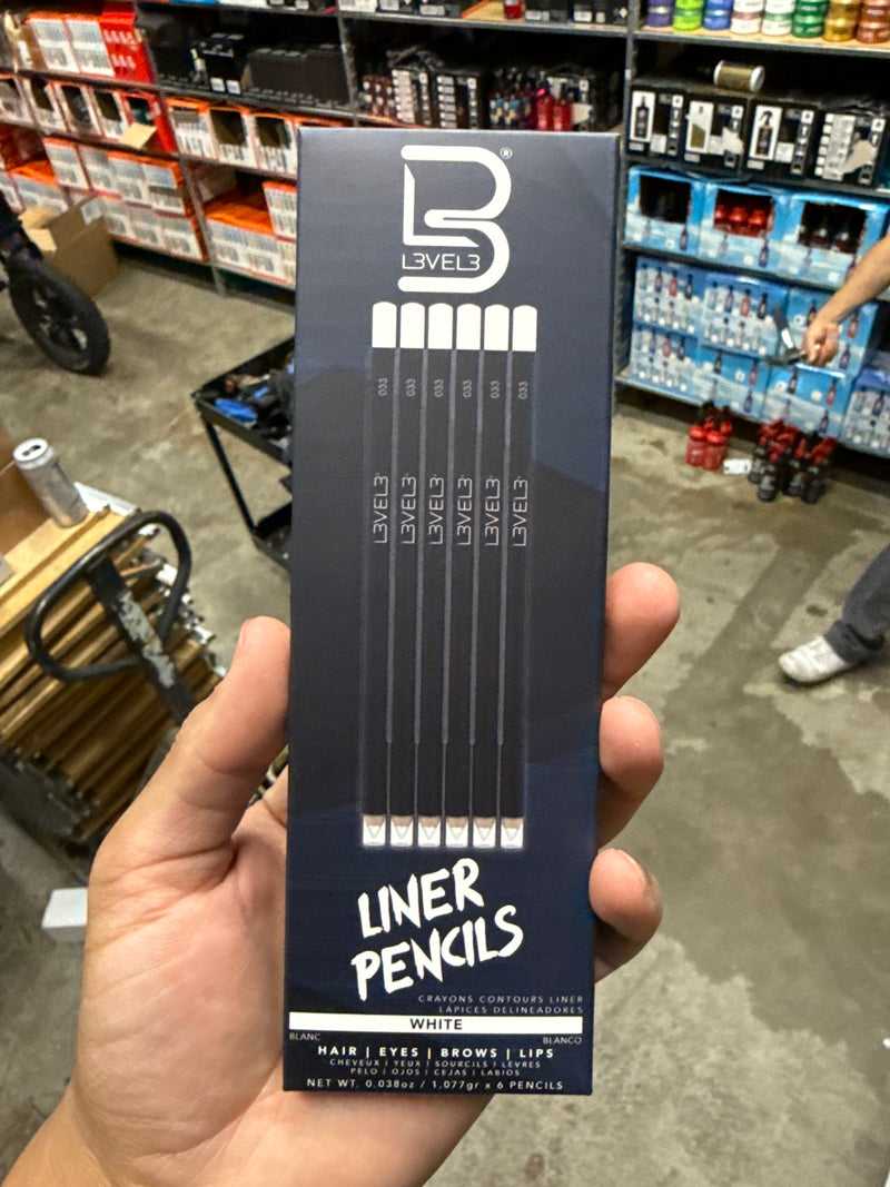 L3vel3 white liner pencils 6 pack
