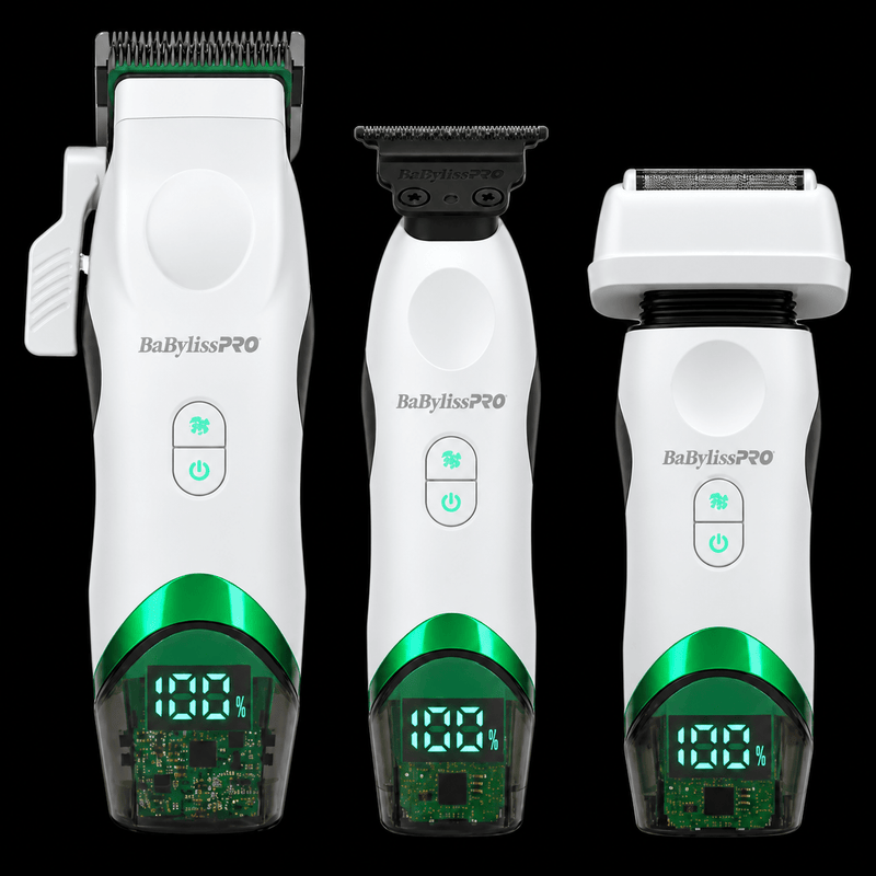 BaBylissPRO x Tomb45 Limited Edition White Clipper, Trimmer & Shaver Set