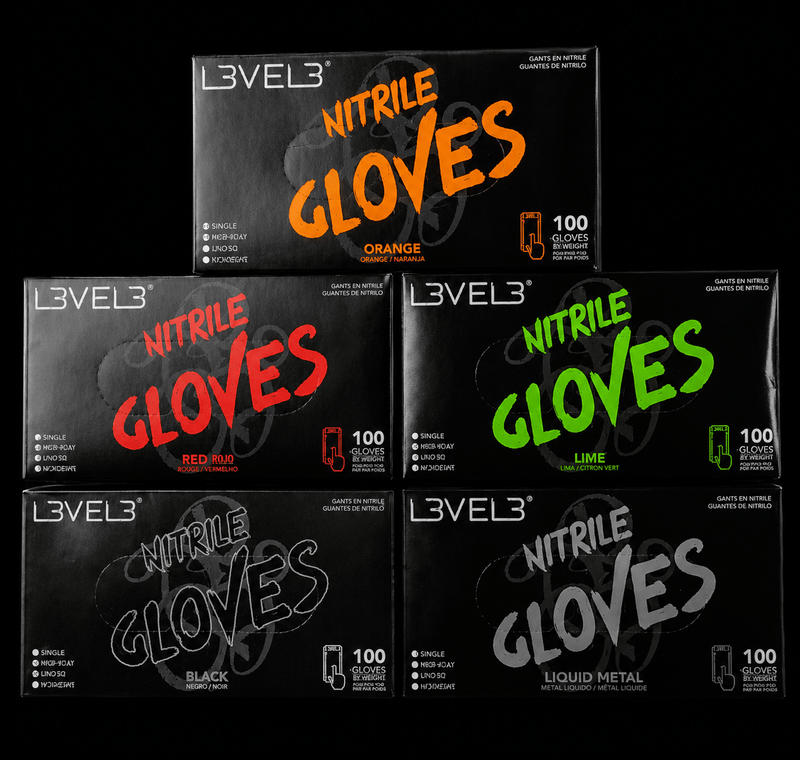 L3VEL3 Nitrile Gloves - Case of 10 (All Colors)