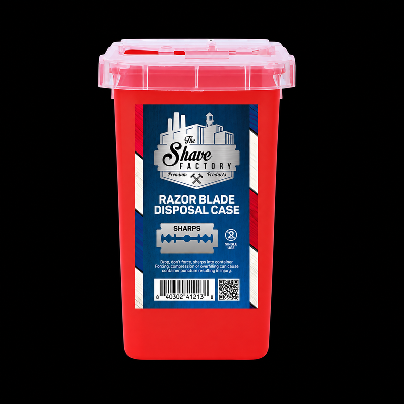 The Shave Factory Razor Blade Disposal Container - Red