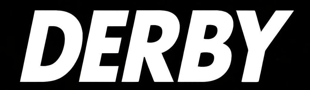 derby logo black background