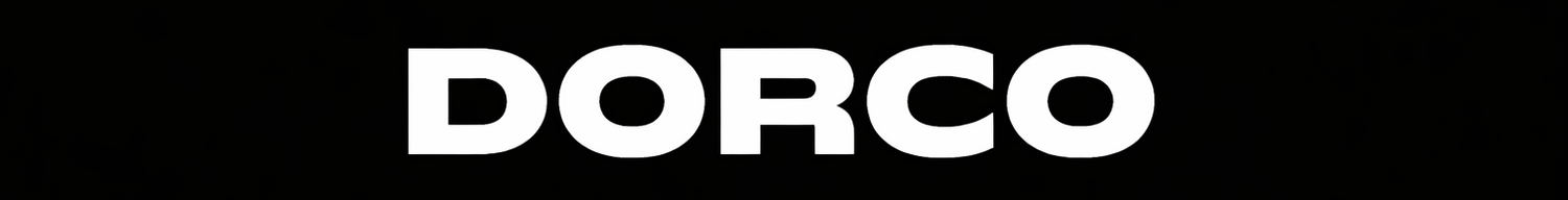 DORCO logo on a black background
