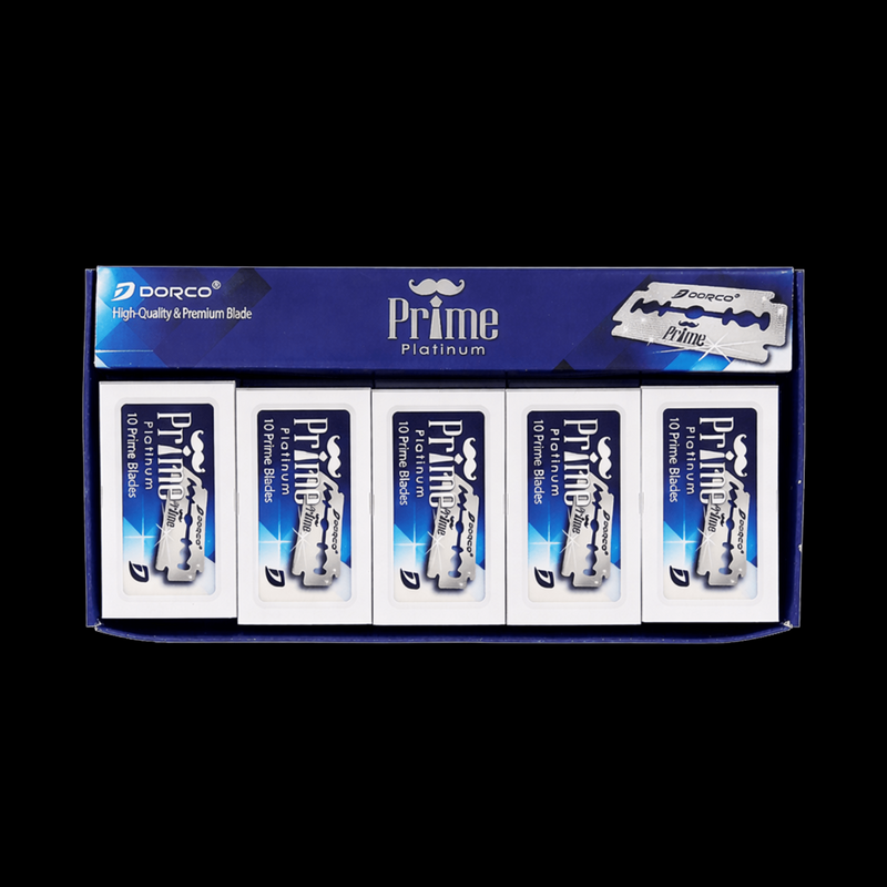 Dorco Prime Platinum Double Edge Razor Blades Case of 10