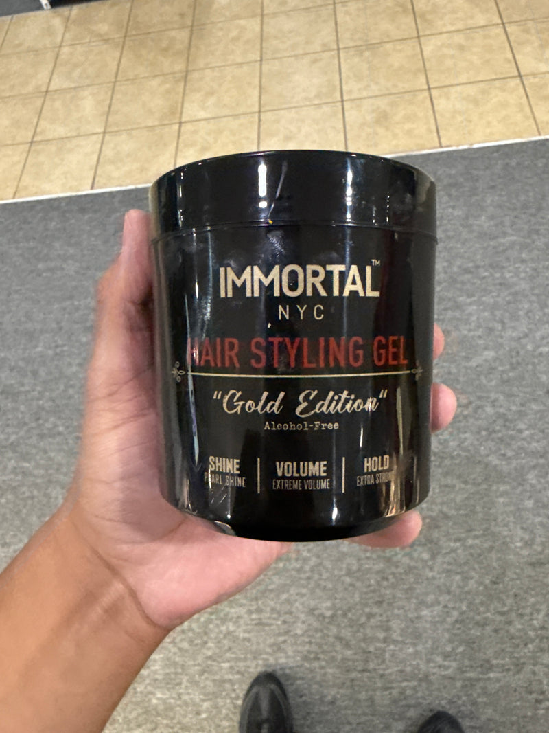 Immortal hair styling gel gold edition