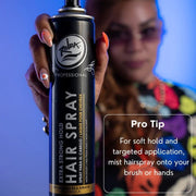 Rolda Extra Strong Hold Hair Spray pro tip graphic