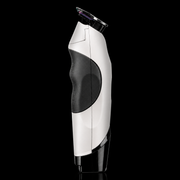 BaBylissPRO x Tomb45 Cordless T-Blade Trimmer Outliner White FXT45TWH left side profile showing ergonomic body and deep-tooth T-blade