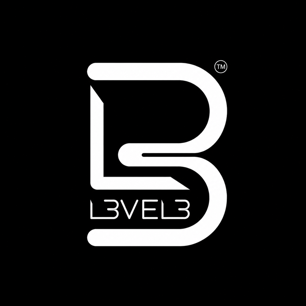 White logo with 'LEVEL3' text on a black background