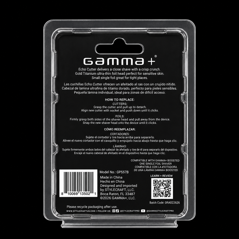 Gamma+ Boosted One Replacement Foil Head & Echo Cutter