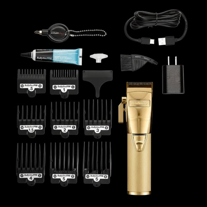 BaBylissPRO GoldFX Metal Lithium Cordless Clipper - Gold