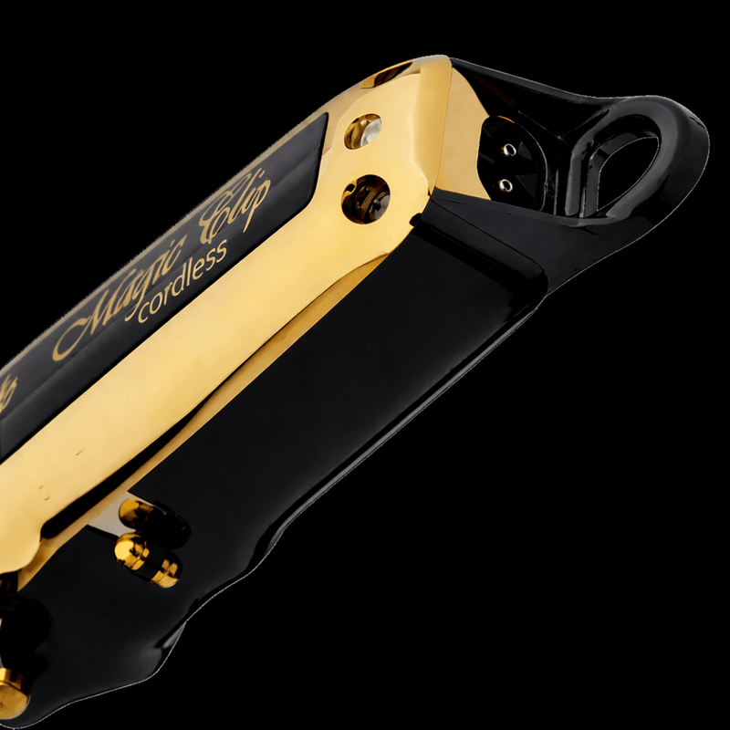 Wahl Gold Clipper Charging Port on a Black Background Primos Barber Supplys