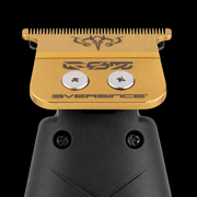 StyleCraft x 3Versince gold ES5 blade mounted on the trimmer, front close-up