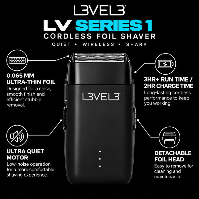 L3VEL3 LV Series 1 Cordless Single Foil Shaver