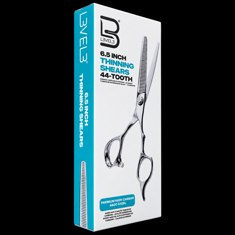 L3VEL3 Premium High-Carbon 440C 44-Tooth Thinning Shears - 6.5"