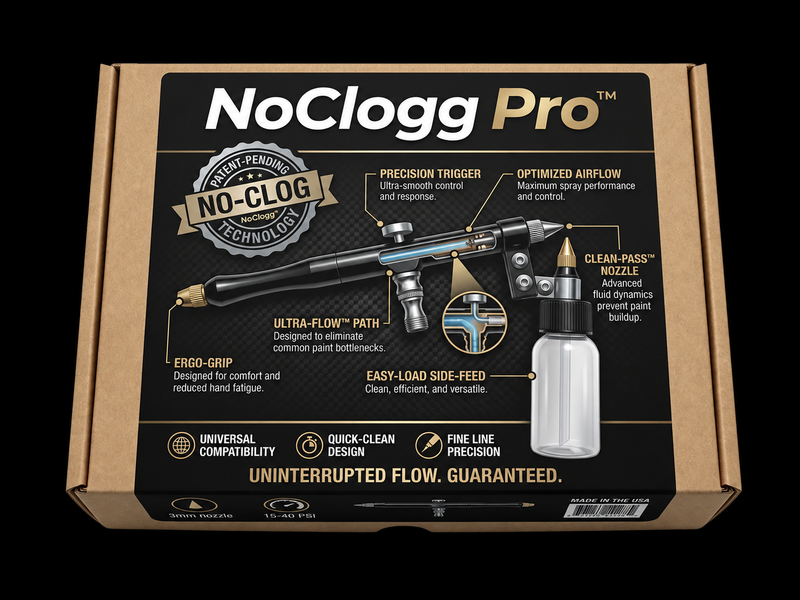 NoClogg Pro Airbrush Sprayer