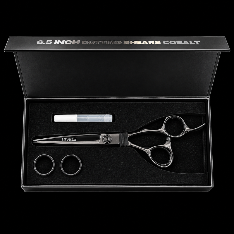 L3VEL3 Professional Hair Cutting Shears - Black Cobalt