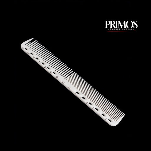 Metal comb on a black background with 'PRIMOS' branding.