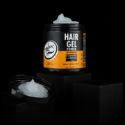 Rolda Power Gel container open showing clear gel on black background