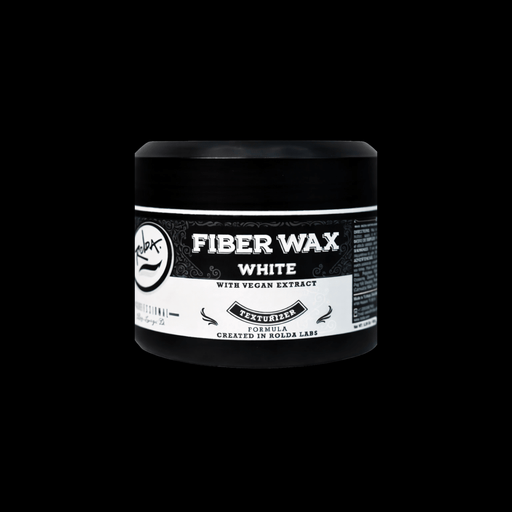 Rolda White Fiber Wax front view jar on black background