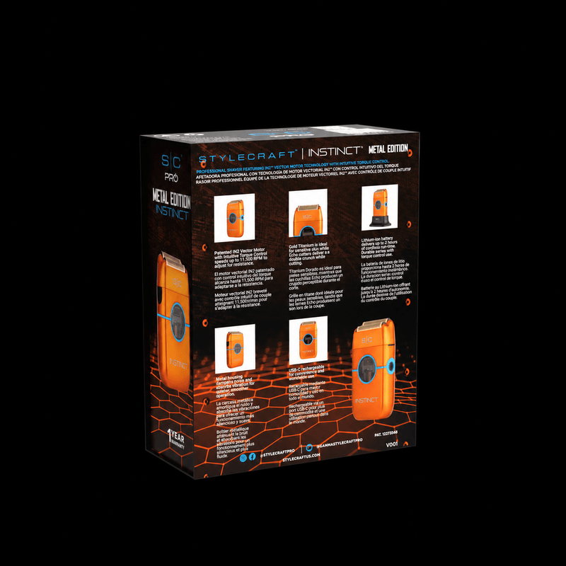 StyleCraft Instinct Metal Edition Shaver – Orange (PRE-ORDER)