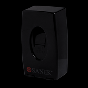 Black Sanek Dispenar tilted to the right, on black background