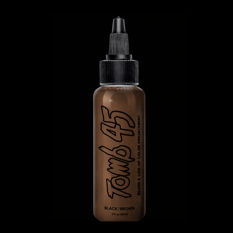 Tomb 45 single black brown enhancement on black background Primos Barber Supply