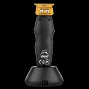 StyleCraft x 3Versince black trimmer with gold ES5 blade on its charging base