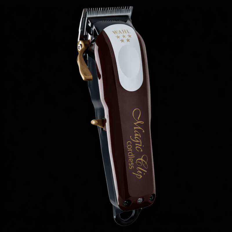 Wahl Magic Clip cordless hair clipper on a black background