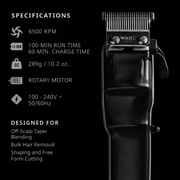Wahl Super Taper X Clipper with visible features branding on a black background