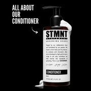 All About Our STMNT Conditioner promotional graphic