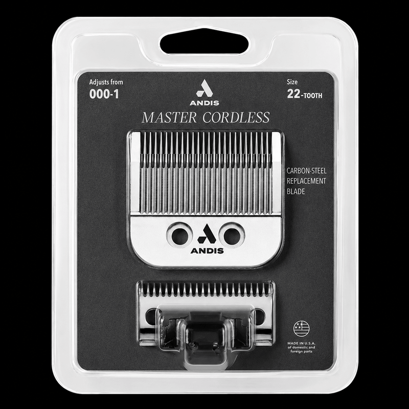 Andis Cordless Master Li Replacement Blade – angled view showing teeth detail