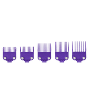 Andis Dual Magnet Comb 5-Piece Set – straight back view of five magnetic attachment combs