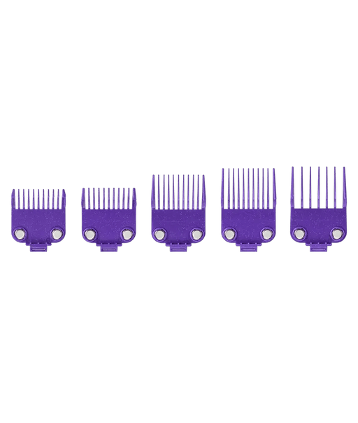 Andis Dual Magnet Comb 5-Piece Set – straight back view of five magnetic attachment combs
