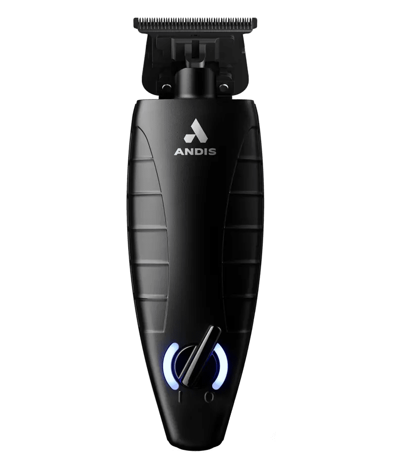 Andis GTX EXO black graphite cordless trimmer exposed blade professional barber trimmer front view