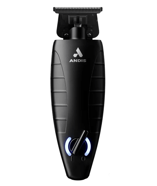 Andis GTX EXO black graphite cordless trimmer exposed blade professional barber trimmer front view