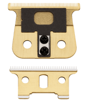 Andis GTX-Z Gold T-Blade Replacement – gold and black blade angle view