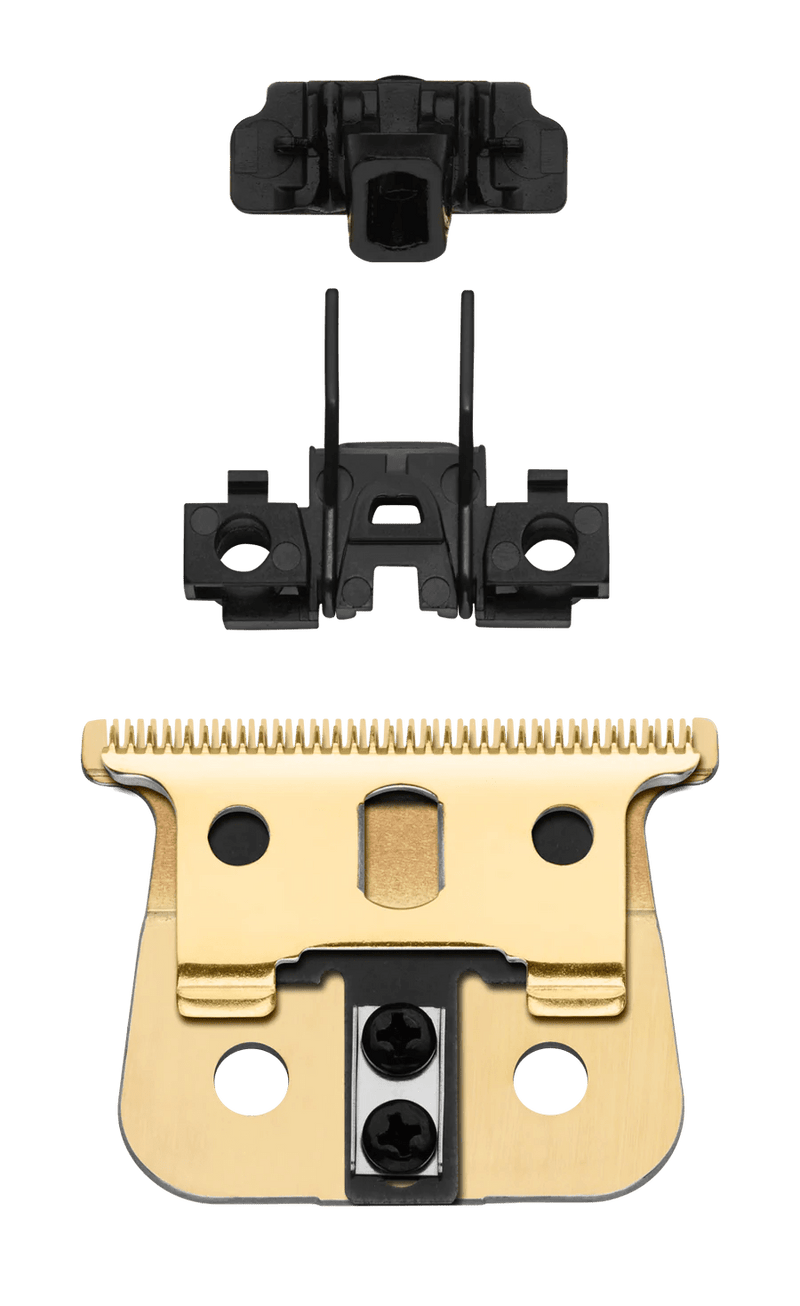 Andis GTX-Z Replacement Blade – gold and black trimmer blade heads top view