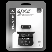 Andis LYNC GTX-Z Deep Tooth Trimmer Blade #564396 in retail packaging, front with M-Force blade and mounting block