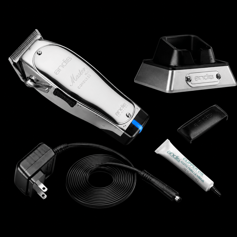 Andis Master Cordless Clipper – full kit with blade attachments and accessories