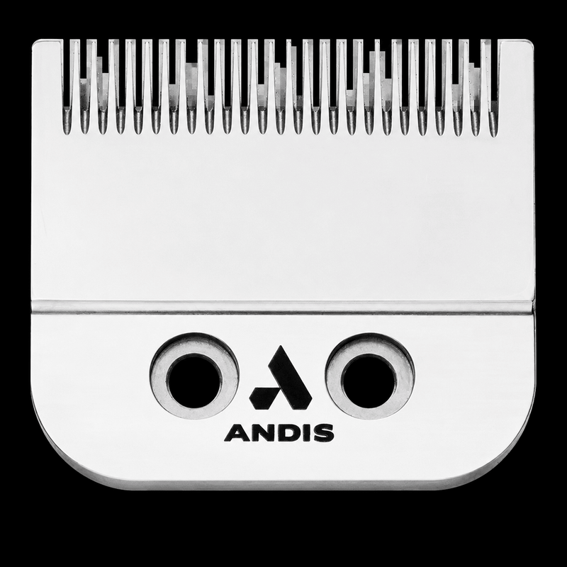 Andis Master Cordless Li Replacement Fade Blade – 74045 carbon steel blade top view