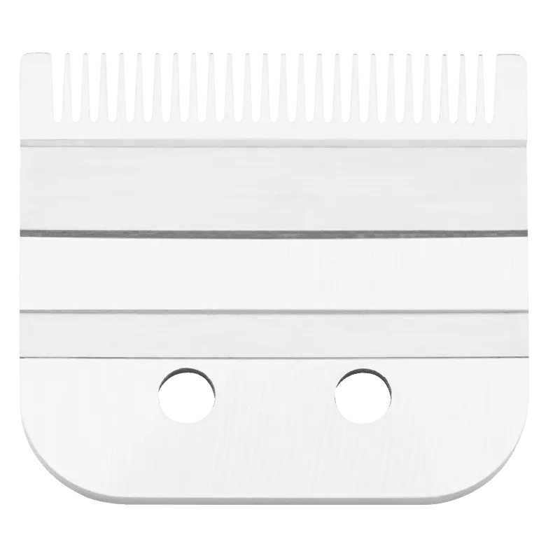 Andis Master Cordless Li Replacement Fade Blade – carbon steel blade angle view