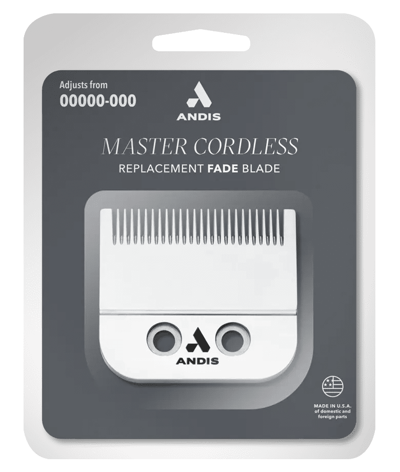 Andis Master Cordless Li Replacement Fade Blade – packaging front view