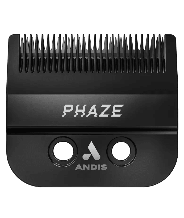 Andis Master Cordless Phaze Replacement Blade – black T-blade front view