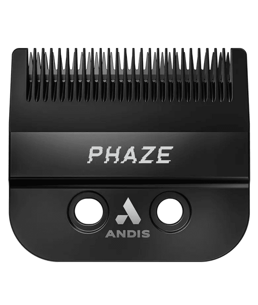 Andis Master Cordless Phaze Replacement Blade – black T-blade front view