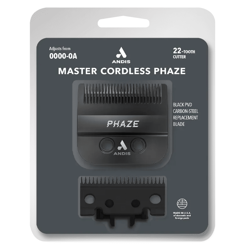 Andis Master Cordless Phaze Replacement Blade – packaging front view