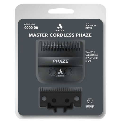 Andis Master Cordless Phaze Replacement Blade – packaging front view