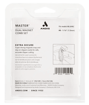 Andis Master Dual Magnet Comb Set – packaging with product details and branding