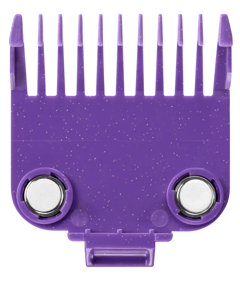 Andis Master Dual Magnet Comb Set – OG size 0 purple comb angle view