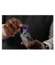 Andis Master Dual Magnet Comb Set – purple guard attached to clipper barber use