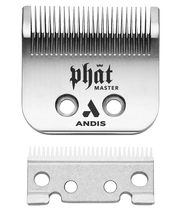 Andis Phat Master Replacement Blade – blade with Andis logo angle view